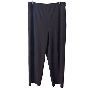 Eileen Fisher Brown Italian Yarn Wool Blend Pull On Pants